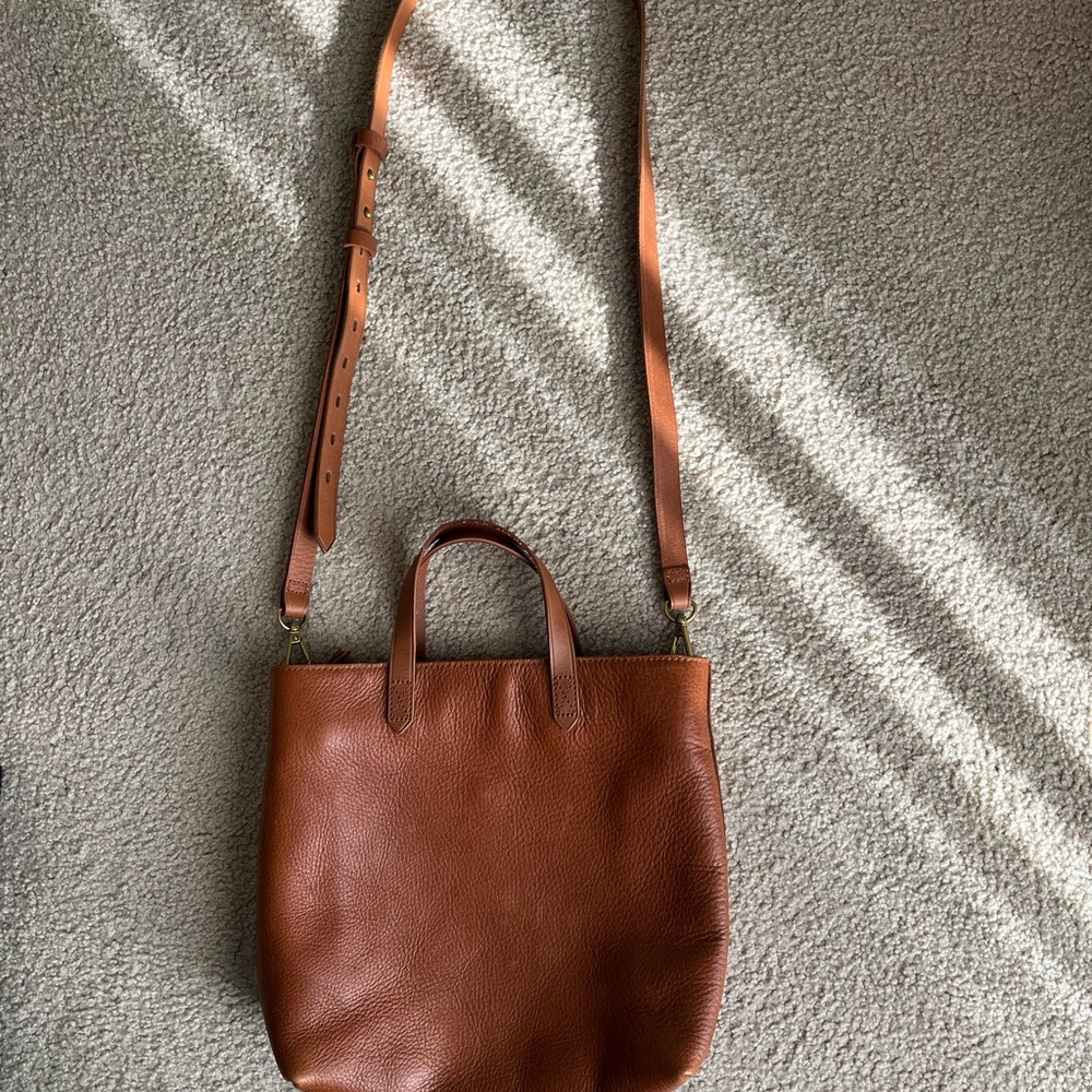 Madewell Brown Zip-Top Transport Crossbody